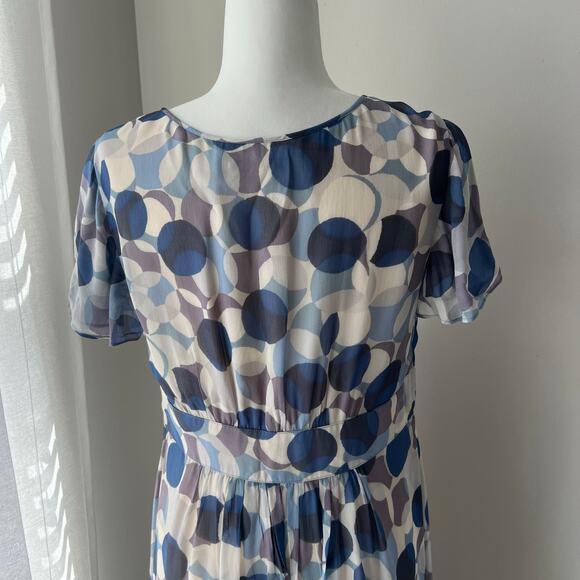 Boden Whimsical A-line Dress Polka Dot Flouncey Wrap Top - Picture 3 of 5